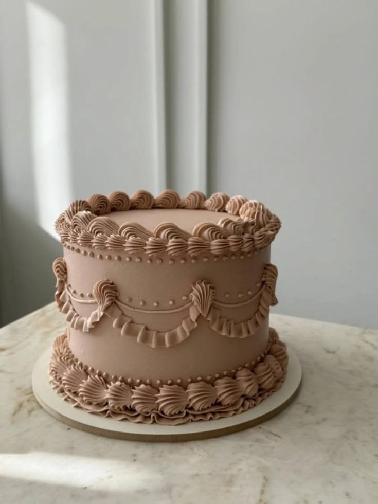 Vintage Cake chocolat au lait | Taasty Cakes Vintage Cake chocolat au lait — Un layer cake généreux aux notes de chocolat au lait, habillé d’une décoration vintage douce et élégante. Parfait pour u | Taasty Cakes